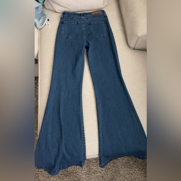 Dark Blue Cello Flare Jeans - Picture 3 of 4